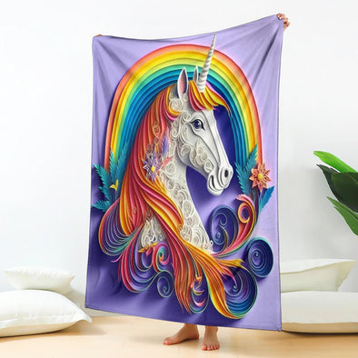Unicorn Art Premium Blanket - Crystallized Collective