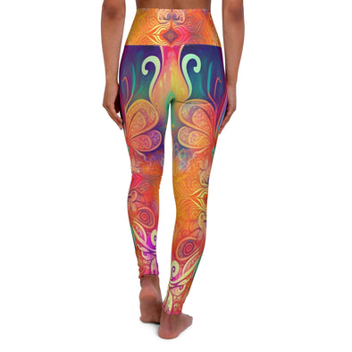 Vibrant Boho Bliss: High Waist Yoga Legging for Effortless Flexibility - Crystallized Collective