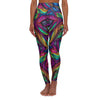 Vibrant Feathered Bliss: High Waist Yoga Legging for Effortless Style - Crystallized Collective