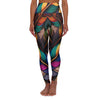 Vibrant Feathered Bliss: Hyper-Detailed High Waist Yoga Legging - Crystallized Collective