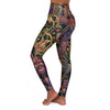 Vibrant Kaleidoscope Hummingbirds High Waist Yoga Legging - Serene Bliss - Crystallized Collective