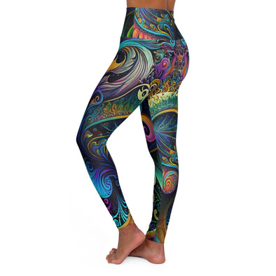 Vibrant Kaleidoscope: Psychedelic High-Waist Yoga Legging - Crystallized Collective