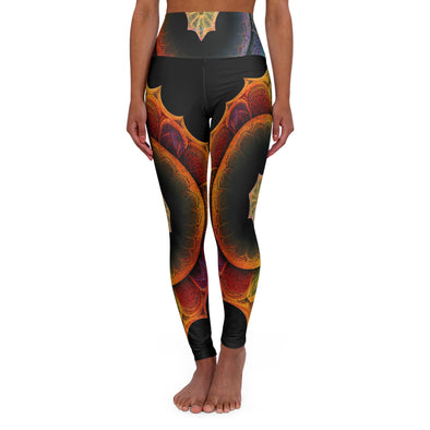 Vibrant Kaleidoscope Yoga Leggings - Empowering Serenity - Crystallized Collective