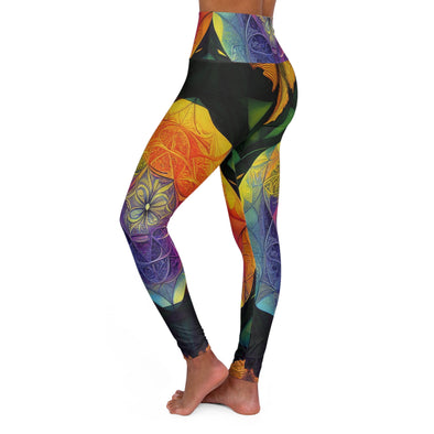 Vibrant Kaleidoscope Yoga Leggings - Empowering Serenity - Crystallized Collective