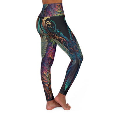 Vibrant Serenity: Kaleidoscope High-Waist Yoga Legging - Crystallized Collective