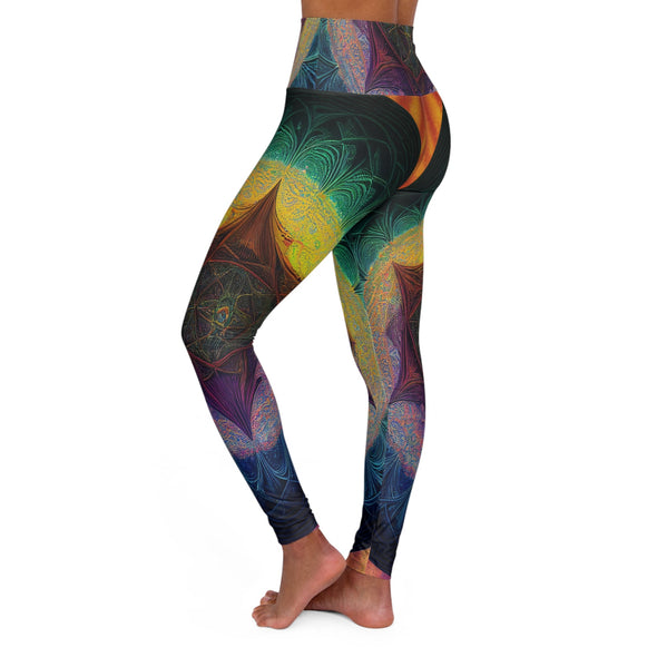 Vibrant Serenity: Kaleidoscope High-Waist Yoga Legging - Crystallized Collective