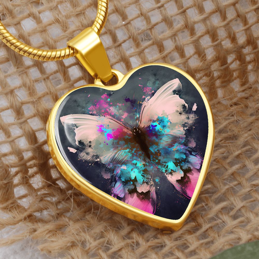 Watercolor Butterfly Necklace - Crystallized Collective