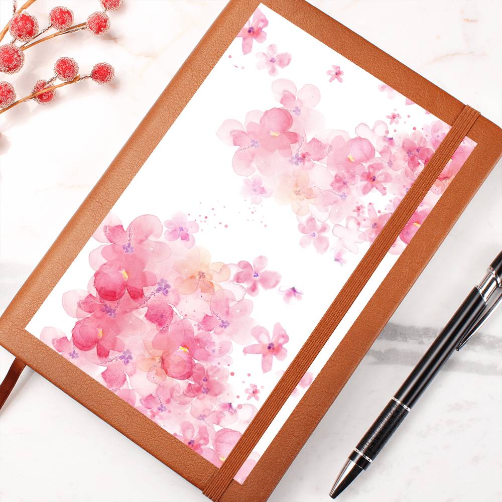 Watercolor Cherry Blossom Graphic Journal - Crystallized Collective