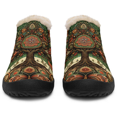 Wild Tree of Life Mandala Winter Sneakers - Crystallized Collective