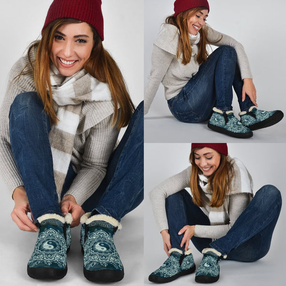 Yin Yang Mandala Winter Sneakers - Crystallized Collective