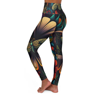 ZenFlex Dragonfly High Waist Yoga Legging: Serene and Sculpting - Crystallized Collective