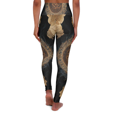 ZenFlex High-Waist Yoga Legging: Ornate Fluid Alhambra for Effortless Serenity - Crystallized Collective