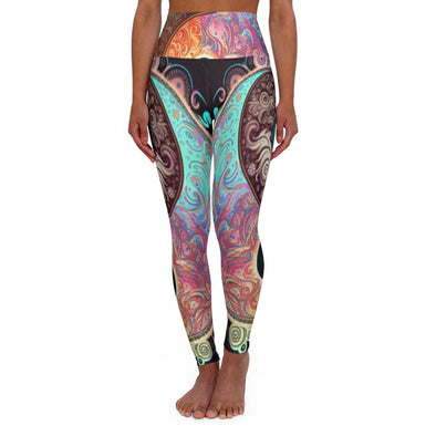 Zenith Bliss: Vibrant High Waist Yoga Legging for Ultimate Comfort - Crystallized Collective